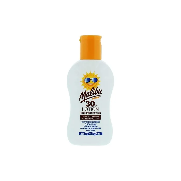 Malibu Sun Kids SPF 30 Lotion High Protection Sun Cream with Vitamin E and Aloe Vera 100ml