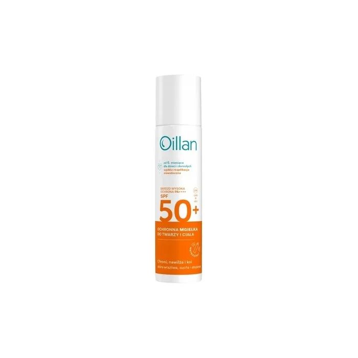 Oillan Protective Sunscreen Mist With Spf50 For Sensitive Skin, 75 Ml