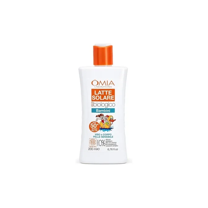 Organic Sun Milk for Children Face and Body SPF 50+ High Protection 200ml