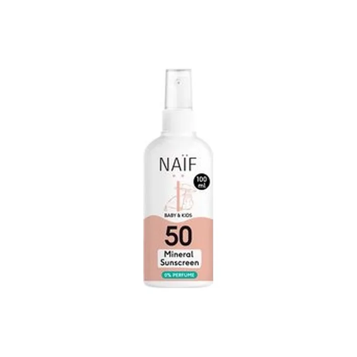 Naif Mineral Sunscreen Spray For Babies And Children - Spf 50 - 100ml