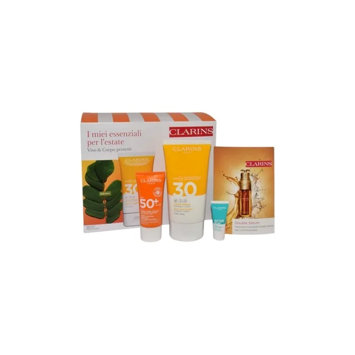 Clarins Body National Expert Set Sun Care Body Cream Spf 30 150ml Sun Care Face Cream Spf 50 30ml After Sun Balm Sample 8ml