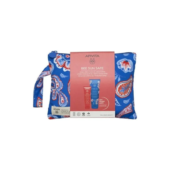 Apivita Bee Sun Safe Hydra Fresh Face Gelcream With Spf50 And After Sun Soothing Gel Cream Set