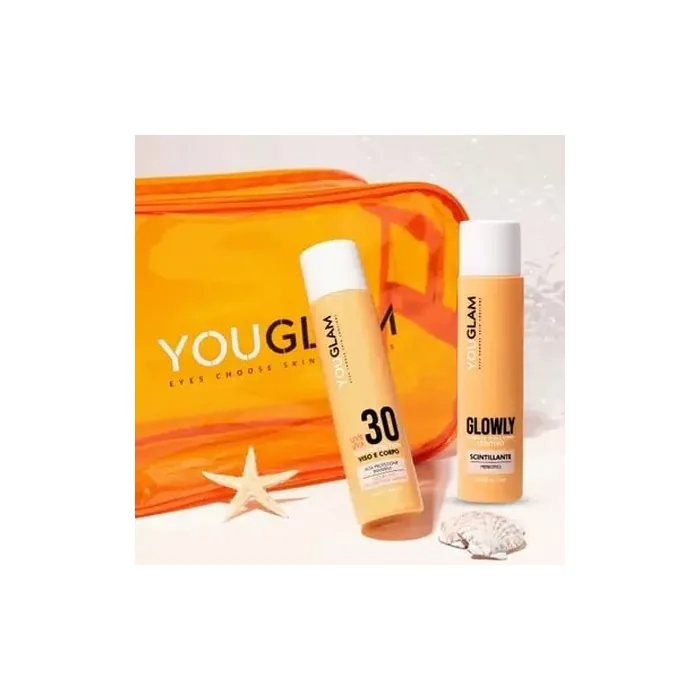 Youglam Solar Kit With Sun Protection 30 And After Sun Glowly In A Beauty Case