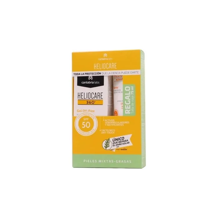 Heliocare Heliocare 360 Oil Free Gel Dry Touch Face Spf 50 50ml Set 2 Pieces