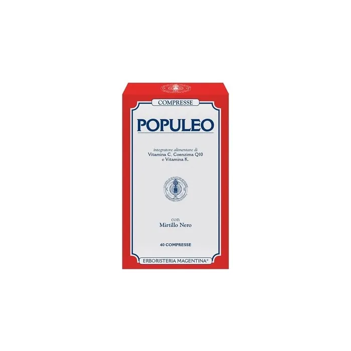 Erboristeria Magentina Populeo Dietary Supplement for Hemorrhoids 40 Tablets
