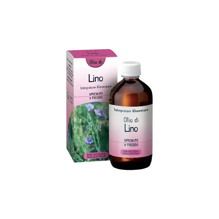 Erboristeria Magentina Flaxseed Oil Supplement for Intestine and Skin 250ml