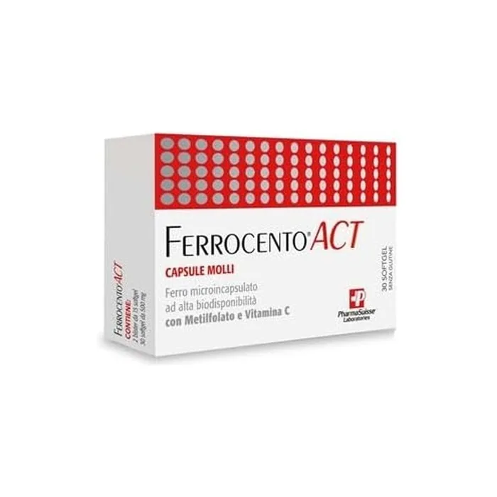 Pharmasuisse Laboratories Ferrocento Act 30 Soft Capsules