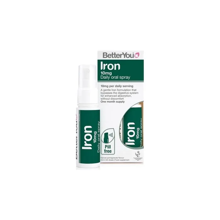 BetterYou Iron 10mg Daily Oral Spray with Pomegranate Flavor 25ml