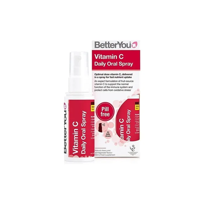 BetterYou Vitamin C Daily Oral Spray Natural Cherry and Pomegranate 50ml