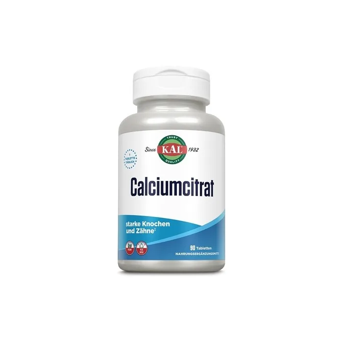 Kal Calcium Citrate 1000mg 90 Tablets