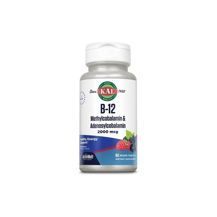 Kal Vitamin B12 Methylcobalamin and Adenosylcobalamin 2000 Mcg Activmelt