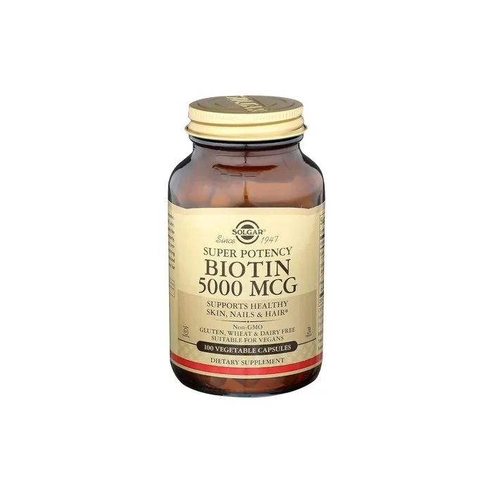 Solgar Biotin 5000mg Vegetable Capsules