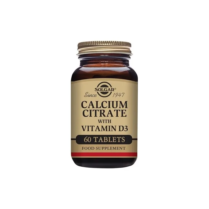 Solgar Calcium Citrate with Vitamin D3 Tablets - Healthy Bones & Teeth - High Potency Formula - Gluten Free