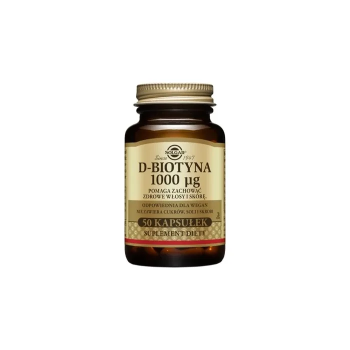 Solgar Dbiotin 1000 Micrograms 50 Capsules For Hair Skin And Nails