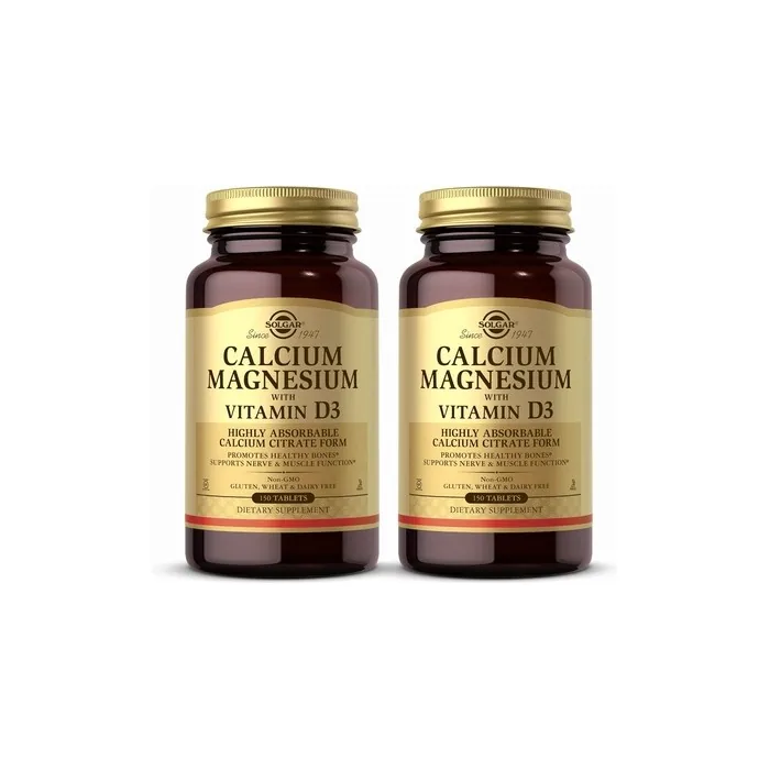 Solgar Calcium Magnesium with Vitamin D3 150 Tablets