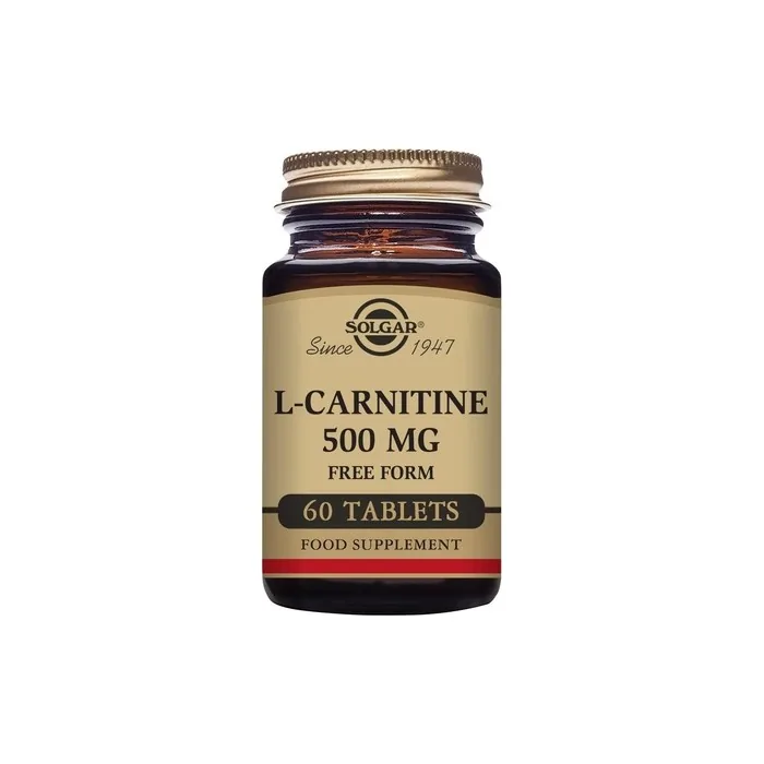 Solgar L-Carnitine Tablets 500mg Metabolism Support 60 Tablets - Vegan, Gluten Free and Kosher
