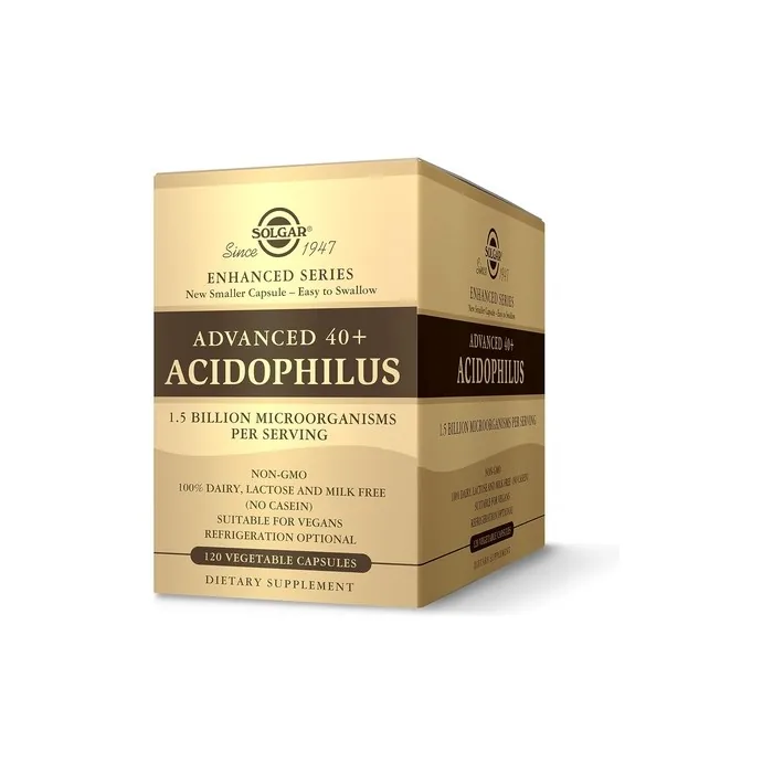 Solgar Advanced 40+ Acidophilus Vegetable Capsules 120 Count