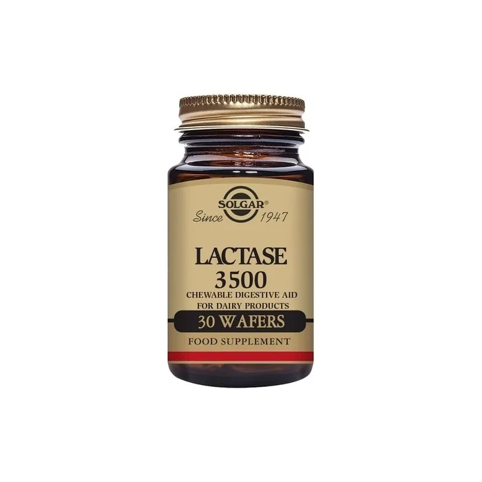 Solgar Lactase 3500 Wafers - Aids Dairy Digestion - Helps Break Down Sugar in Milk - Vegan and Kosher