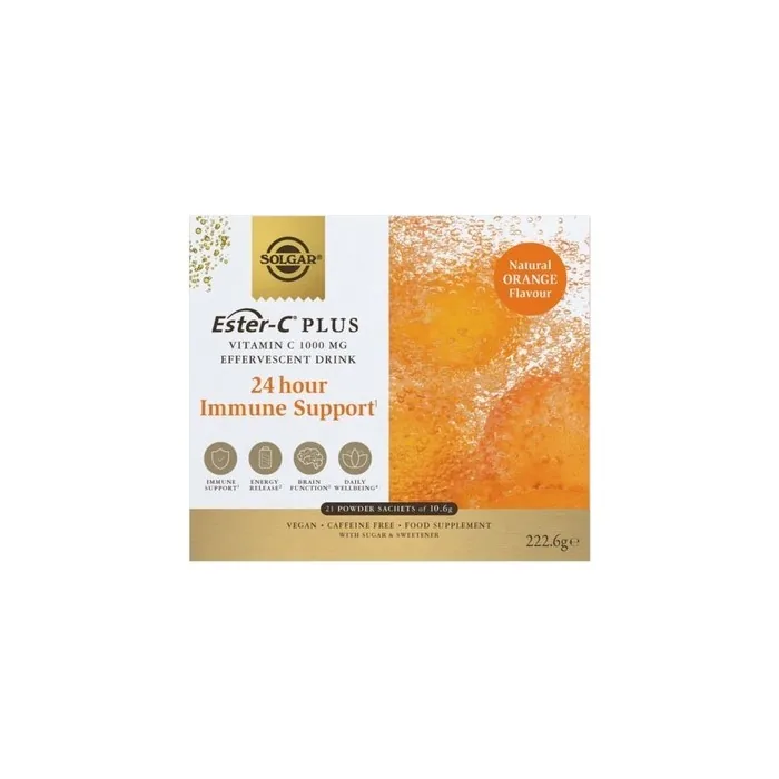 Solgar Ester-C Plus Effervescent Vitamin C 1000mg Drink Powder 21 Pack