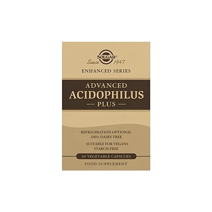 Solgar Advanced Acidophilus Plus Vegetable Capsules 60 Capsules - Supports Digestion and Healthy Bacteria Levels