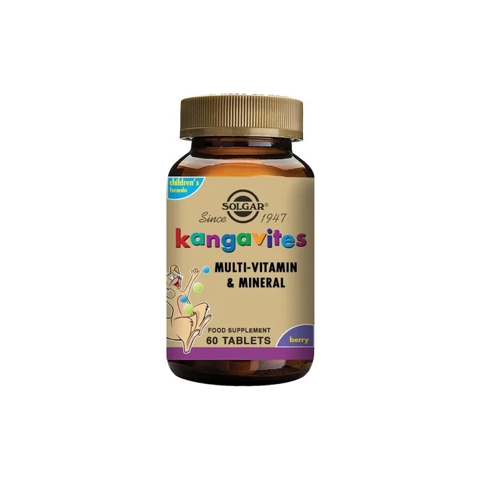 Solgar Kangavites Bouncing Berry Complete Multivitamin and Mineral Formula Chewable Tablets 60 Tablets