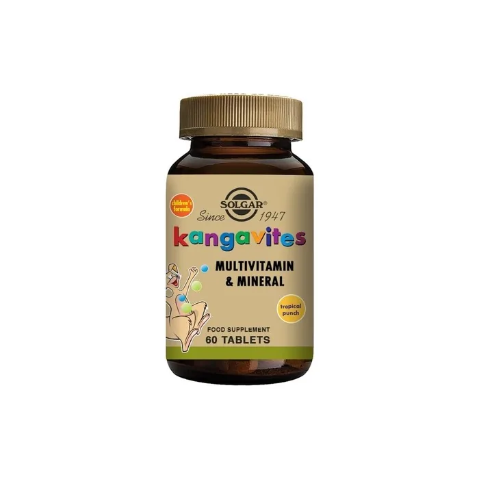Solgar Kangavites Tropical Punch Multivitamin and Mineral Chewable Tablets 60 Tablets
