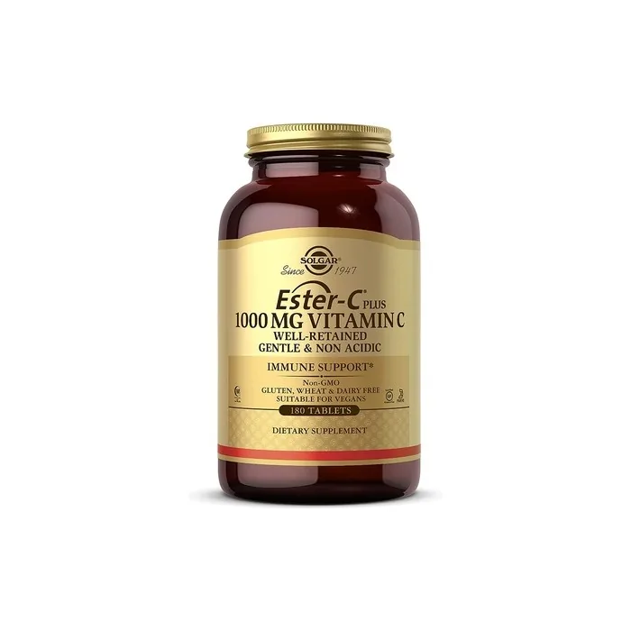 Solgar Ester-C Plus 1000 Mg Vitamin C Ascorbate Complex, 180 Tablets - Gentle