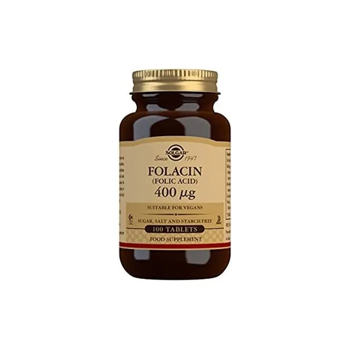 Solgar Folacin 400µg Tablets Supports Maternal Tissue Growth - 100 Count