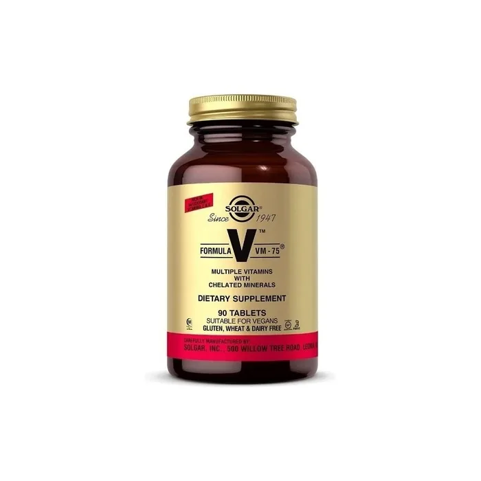 Solgar Formula VM-75 Multivitamin with Chelated Minerals 90 Tablets
