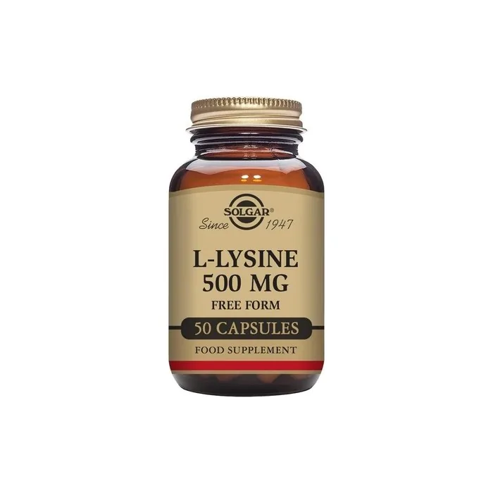 Solgar L-Lysine 500mg Vegetable Capsules Essential Amino Acid