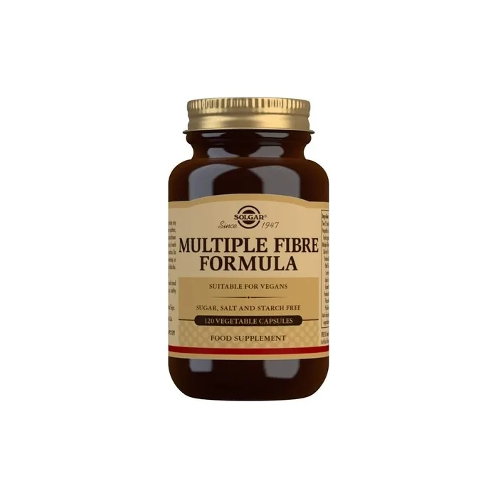 Solgar Multiple Fibre Formula Vegetable Capsules Fibre Supplement for Digestive Support Soluble and Insoluble Fibre Vegan
