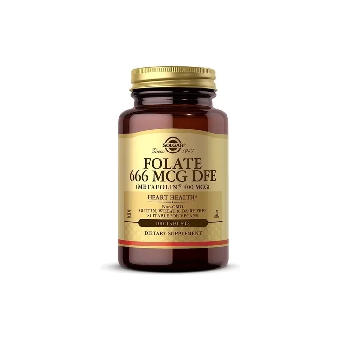 Solgar Folate 400µg Tablets - Food Supplement for Pregnancy and Conception - Wellbeing for Men and Women - Vegan
