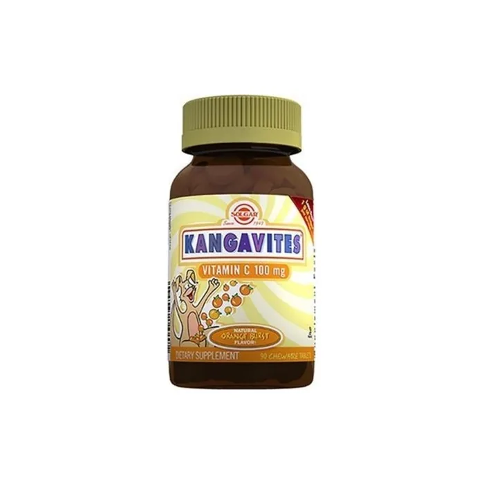 Solgar Kangavites Natural Orange Burst Vitamin C 100mg Chewable Tablets 90 Count
