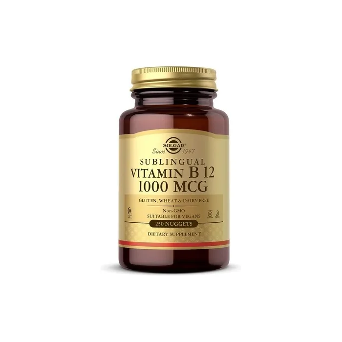 Solgar Vitamin B12 1000mcg Sublingual Chewable Nuggets - Reduces Fatigue and Supports Energy Release - Vegan