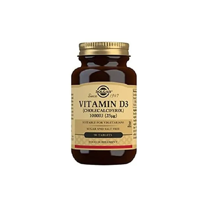 Solgar Vitamin D3 Cholecalciferol 1000 IU Tablets 90 Count