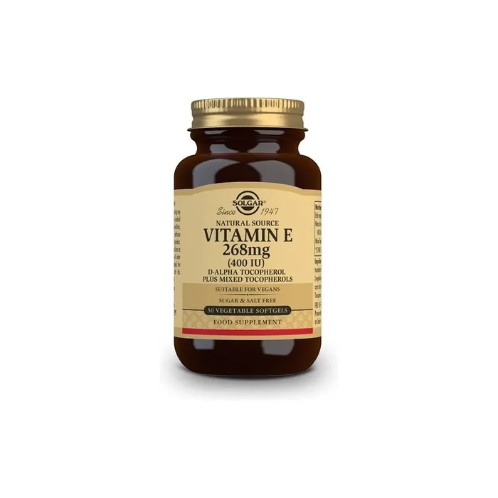 Solgar Vitamin E 268mg Natural Antioxidant Skin & Immune System Support 50 Mixed Softgels