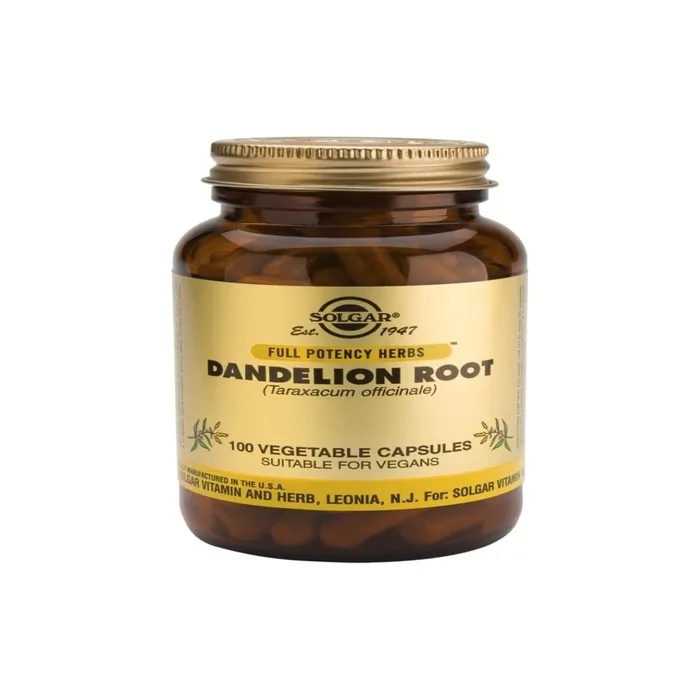 Solgar Full Potency Dandelion Root Vegetable Capsules 100 Count