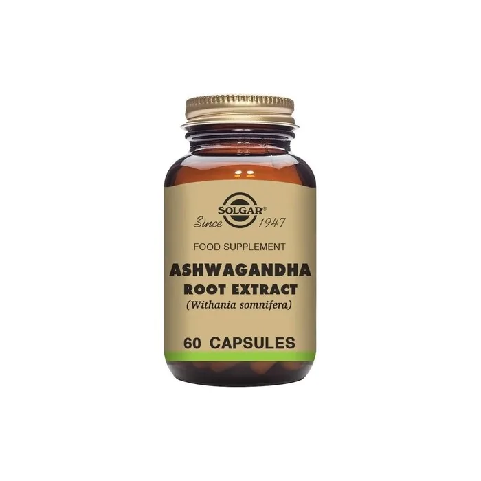 Solgar Ashwagandha Root Extract Adaptogen Herbal Supplement Ayurvedic Medicine Vegan 60 Vegetable Capsules