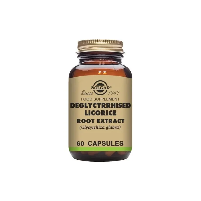 Solgar Deglycyrrhised Licorice Root Extract Vegetable Capsules Botanical Extract Antioxidant and Anti-Inflammatory Properties Vegan and Gluten Free