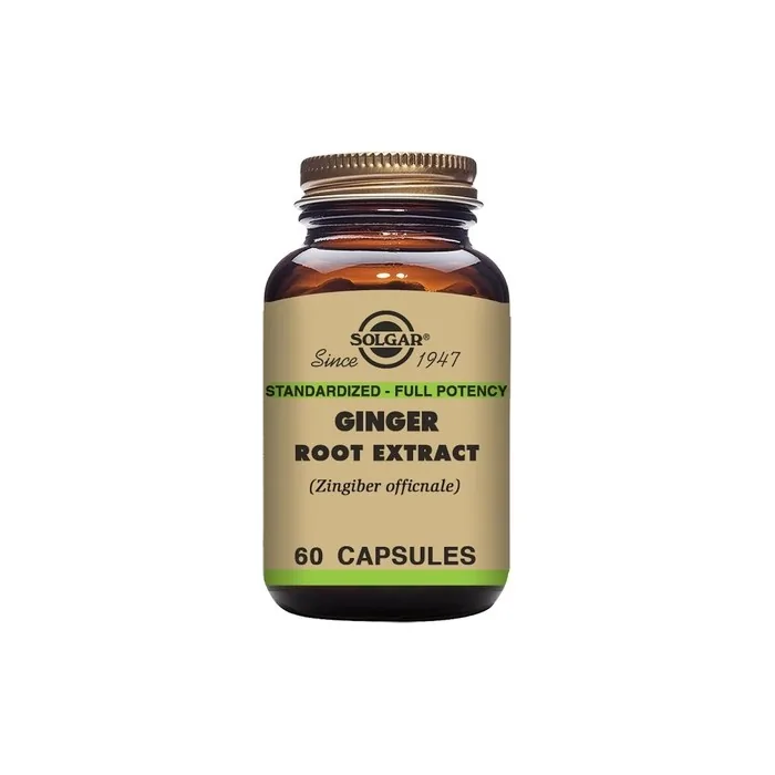 Solgar Ginger Root Extract Vegetable Capsules 60 Count