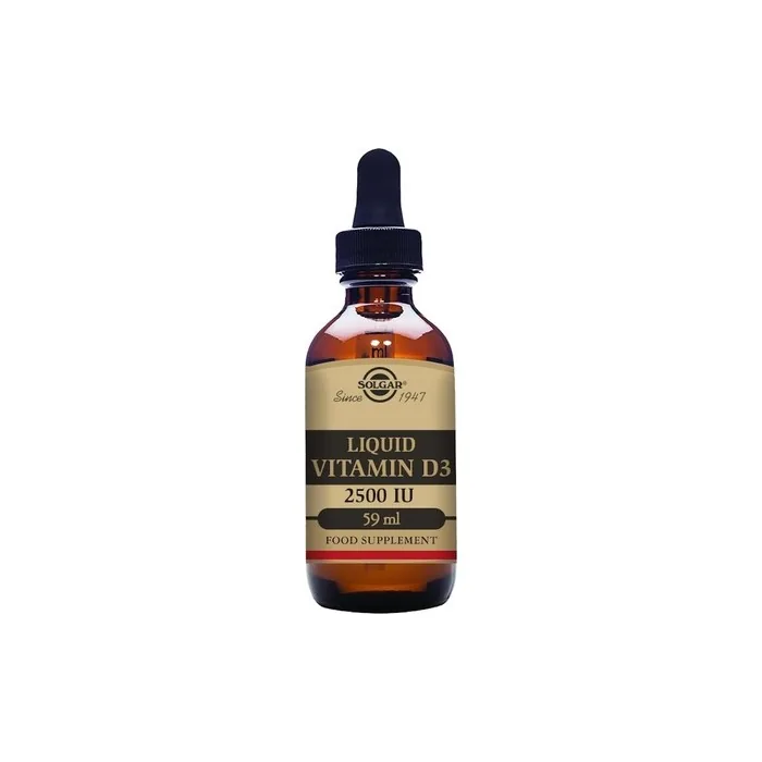 Solgar Liquid Vitamin D3 2500 IU Keeps Bones and Teeth Healthy Supports Immunity Vegetarian