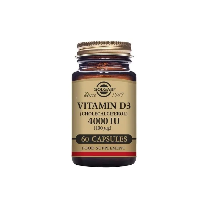 Solgar Vitamin D3 4000 IU Vegetable Capsules Cholecalciferol Keeps Bones and Teeth Healthy Supports Muscle Function and Immunity Vegetarian