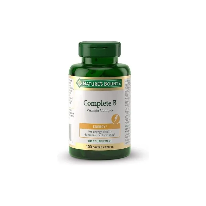 Nature's Bounty Complete B Vitamin Complex Caplets 100 Coated Capsules