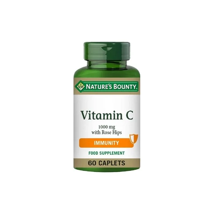 Nature's Bounty Vitamin C 1000mg with Rose Hips Caplets 60 Count