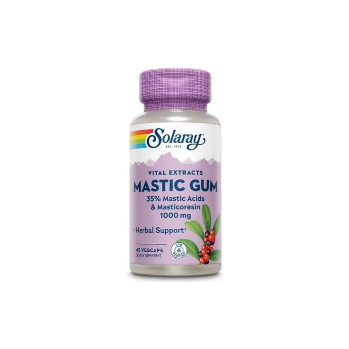 SOLARAY Mastic Gum 1000mg Gut Health and Digestion Supplement 45 VegCaps