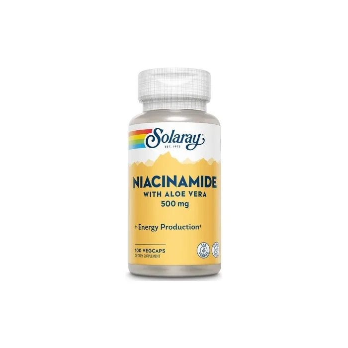 Solaray Niacinamide 500mg Vitamin B3 For Energy Metabolism Circulation And Nerve Health
