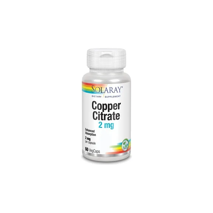 Solaray Cobre Citrato 2 Mg 60 Vcaps