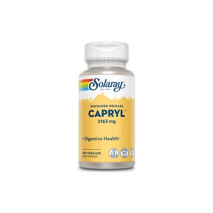 Solaray Capryl Sustained Release Caprylic Acid 100 VegCaps - 16 Servings