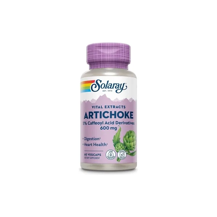 Solaray Artichoke Leaf Extract 600mg Guaranteed Potency Healthy Liver Gall Bladder Digestive Function Support 60 VegCaps