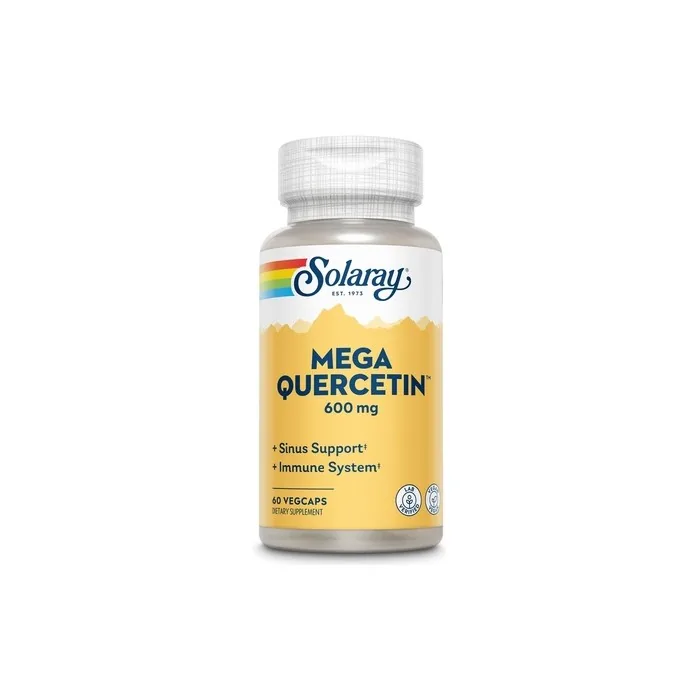 SOLARAY Mega Quercetin Healthy Cells Heart Circulatory Respiratory System Support Bioflavonoids AMPK Activator Non-GMO Vegan 60 VegCaps
